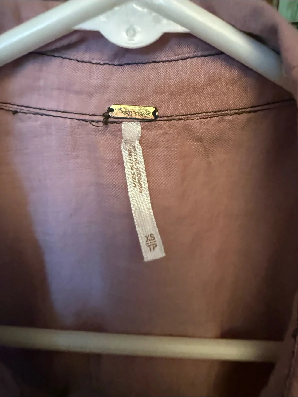 We The Free Free People Last Chance Oversized Button Down Shirt Pink XS